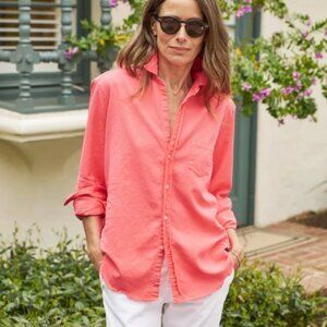 Frank & Eileen Eileen Button-Up Shirt Famous Denim Size: L Neon Strawberry